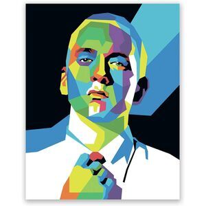 Eminem Poster Rap Icon Print Marshall Mathers Pop Art Home Decor Portrait 11x14